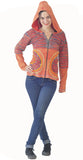 Razor Cut Design Orange Cotton Cardigan - craze-trade-limited