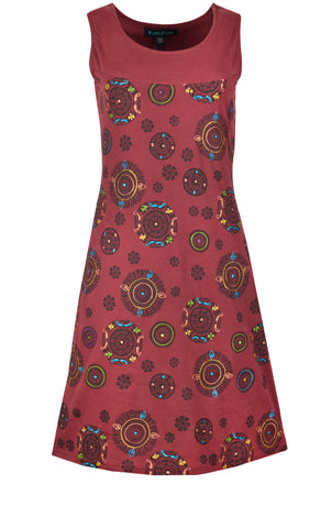 Ladies Sleeveless Dress With Chakra Print. - Tattopani Fashion ( Craze Trade Limited)