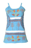 Multicolored Embroidery Strappy Summer Tops - TATTOPANI