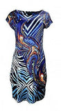 Colorful Abstract Printed Sleeveless Dress. - craze-trade-limited