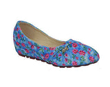 Girl's  Colorful Floral Pattern Slip-On Ballerina flat Shoes - TATTOPANI Fashion