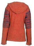 Razor Cut Design Orange Cotton Cardigan - craze-trade-limited