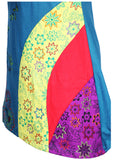 Colorful Flower Embroidery Sleeveless Dress. - craze-trade-limited