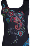 Colorful Flower Embroidery Sleeveless Dress. - craze-trade-limited