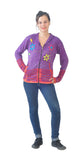 Multicolore Floral  Embroidery Cotton Cardigan - TATTOPANI