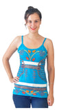 Multicolored Embroidery Strappy Summer Tops - TATTOPANI