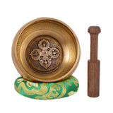 Meditation Tibetan Singing Bowl with Special Etching and protective pouch-GOLDBAJ-1-(Small)