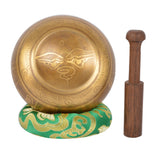 Meditation Tibetan Singing Bowl with Special Etching and protective pouch-GOLDBAJ-1-(Small)