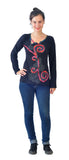 TATTOPANI Long Sleeve soft cotton tunic Tops - craze-trade-limited