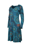 sleeve womens blue dress