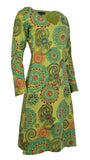 sleeve womens green dress