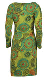 sleeve womens green dress