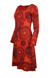 sleeve womens red dress