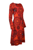 sleeve womens red dress