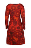 sleeve womens red dress