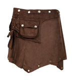 Pixie Wrap Around  Suede Mini Skirt