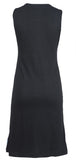 Front Zip Sleeveless Dress With Piping and Patches. - TATTOPANI