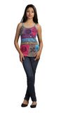 Multicolored Embroidery Strappy Summer Tops - TATTOPANI