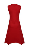 ladies-sleeveless-v-neck-dress-with-colorful-patch-and-embroidery