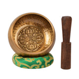 Meditation Tibetan Singing Bowl with Special Etching and protective pouch- SING-SP-IC(BAJ-8)-1