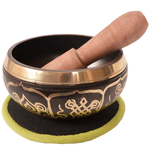 Tibetan Hand Carved Meditational Singing Bowl. - craze-trade-limited