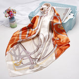 2020 New Brand Designer Silk Scarf 90*90cm Foulard Bandana Long Large Shawls Wraps Winter Neck Scarves Pashmina Lady Hijab