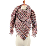 2019 women scarf fashion plaid winter scarves for ladies cashmere shawls wraps warm neck Triangle Bandage pashmina