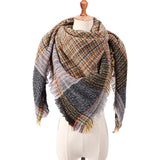 2019 women scarf fashion plaid winter scarves for ladies cashmere shawls wraps warm neck Triangle Bandage pashmina