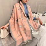 2020 Luxury Brand Scarf Hijab Women Winter Cashmere Thick Shawl Warm Bandana Scarves Female Pashmina Blanket