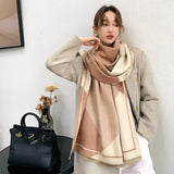 Luxury Women Cashmere Scarf Winter Pashmina Warm Shawls and Wraps Lady Print Thick Blanket Neck Scarves Bufanda