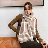 Luxury Women Cashmere Scarf Winter Pashmina Warm Shawls and Wraps Lady Print Thick Blanket Neck Scarves Bufanda