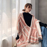 Luxury Women Cashmere Scarf Winter Pashmina Warm Shawls and Wraps Lady Print Thick Blanket Neck Scarves Bufanda