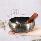 Tibetan Meditation Singing Bowl Nepalese Buddhist Tibetan Chanting Yoga Bowl Buddhist Sound Therapy Bowl Copper Religion Carft