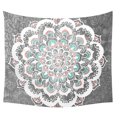 High Quality 150cm*150cm Square Tapestry Polyester Hippie Tapestry Beach Shawl Throw Roundie Mandala Wall Hanging Towel LM76 - craze-trade-limited