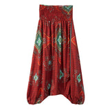 Women New Fashion Ladies Comfy Beach Baggy Boho Wide Leg Pants Hippie Women Harem Pants Trousers - craze-trade-limited