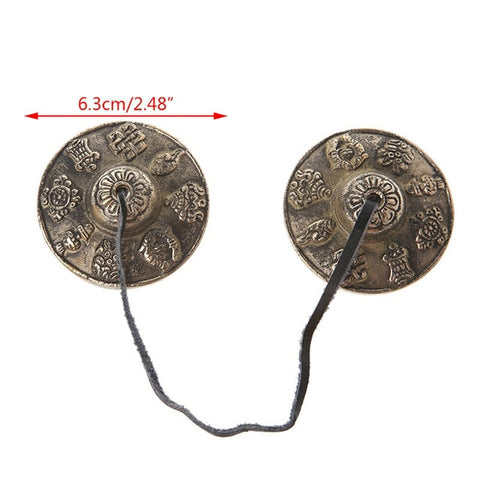Religion Tibetan Tingsha Bell Buddhism Meditation Bells Cymbals Chimes OM Mani Handmade Decoration Craft Statue