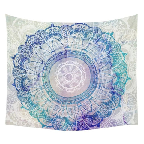Blue Bohemian Indian Mandala Tapestry Hippie Wall Hanging Bedspread Dorm Home Decor - craze-trade-limited